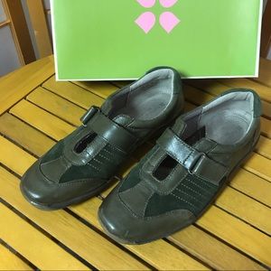 Naturalizer Blair Leather Shoes Dark Green 8.5